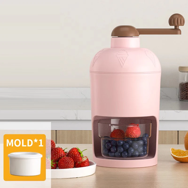 빙수 기계 수동 가정용 소규모 우박 얼음 기계 스톨 핸드 크랭크 얼음 깨는 얼음 만들기 스무디 얼음 분쇄