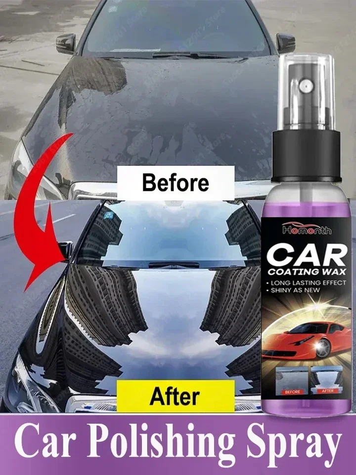 Car Polishing Spray Ceramic Coating Nano Crystal Coat Liquid Hydrophobic Agent Auto Wax Polishing Care