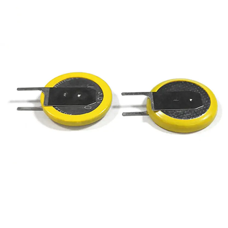 2pcs CR1220 3V 충전식 배터리 1220 리튬 이온 배터리 자동차 원격 제어 타이머 스마트 카드에 대 한 수직 용접 핀