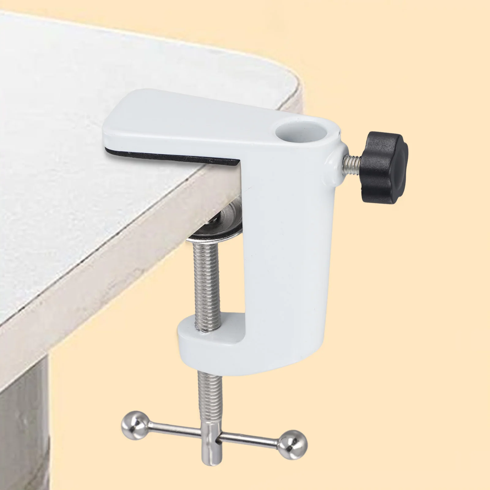 360 Degree Adjustable Clamp Protective Pad Clamp C-shaped Desk Clamp Aluminum Alloy Clamp 360 Rotation Scratch Protective Pad