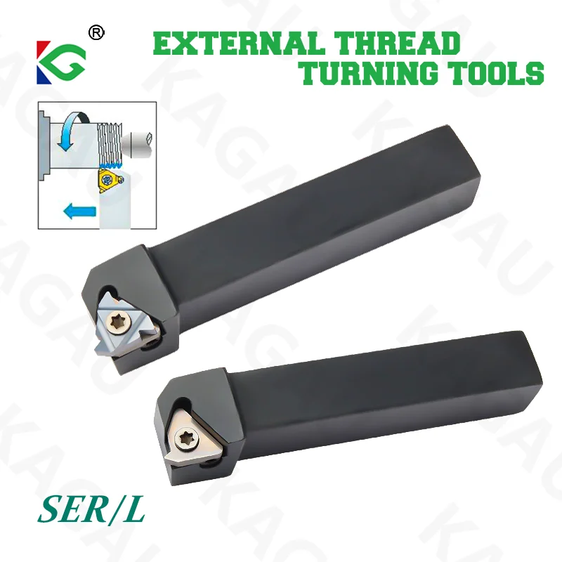 

Thread Turning Tool SER SEL SER1010H11 SER1212H16/11 SER1616H16/11 SER2020K16 SER2525M16 Lathe Cutter bar CNC tool Holder