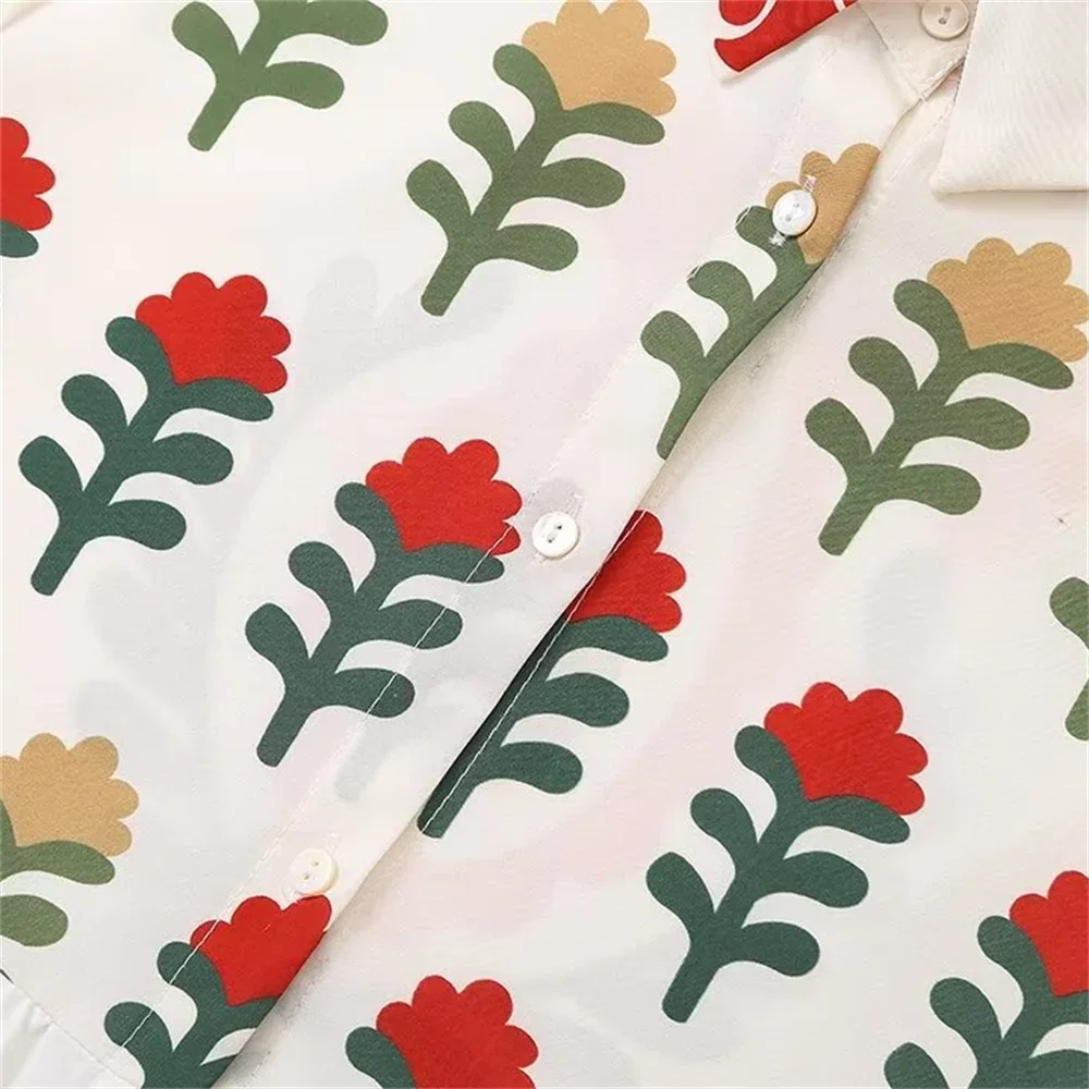 2024 autunno nuovo prodotto moda donna tempo libero posizionamento allentato stampato manica lunga stile vacanza vestito