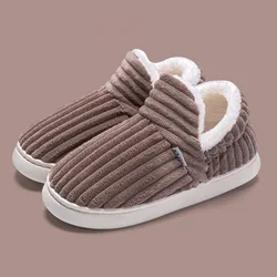 New Warm Plush Furry Slippers Women Men Winter Indoor Fluffy Comfort House Slides Outdoor Soft Thick Sole Shoes Non slip Flats