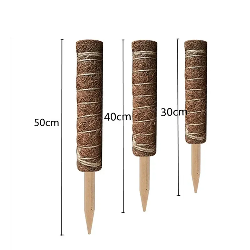 Gardening Tools 30/40/50cm Plant Climbing Pole Coir Moss Stick Extendable Plant Support for Climbing Vines Creepers