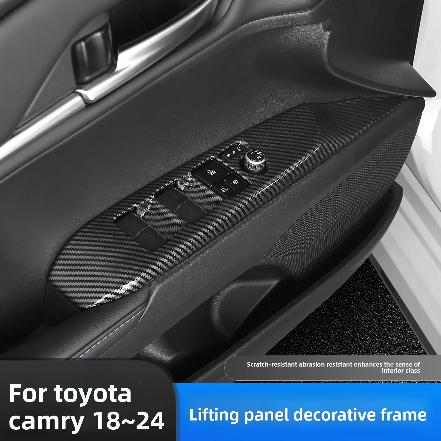 

For Toyota Camry 70 XV70 2018~2023 Hybrid Car Door Lifter Inner Armrest Window Glass Control Panels Frame Trim Cover Accessories