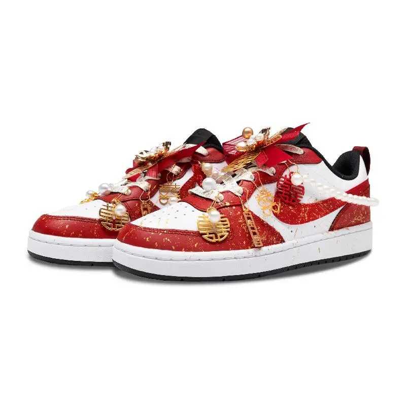 【Personalizar】Nike Court Borough Sapatos de skate tênis femininos BQ5448-115