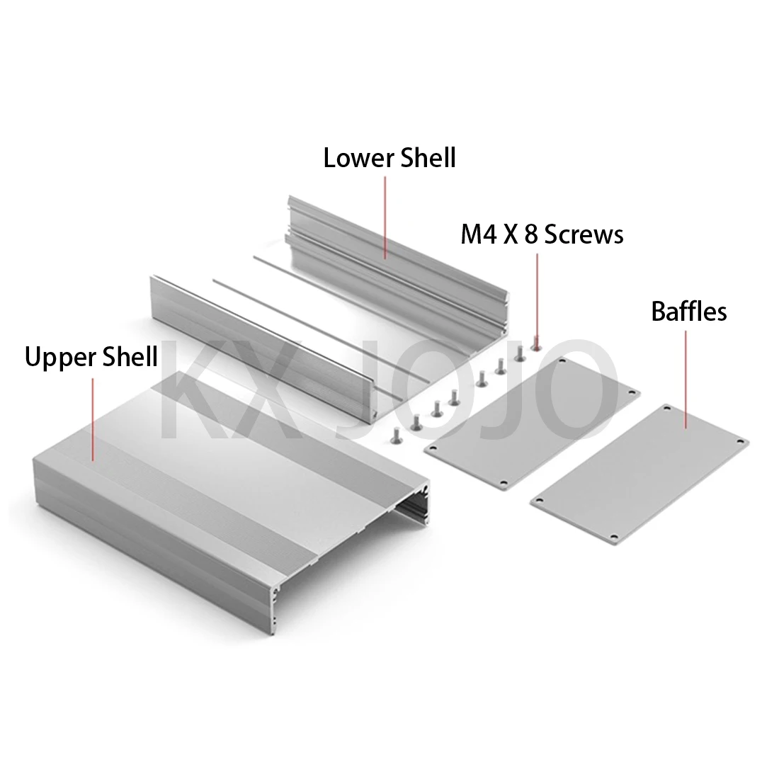 Aluminum Enclosure 145*54/145*68/145*82mm Split Box Silver/Black Waterproof Electronic Box Power Housing Instrument