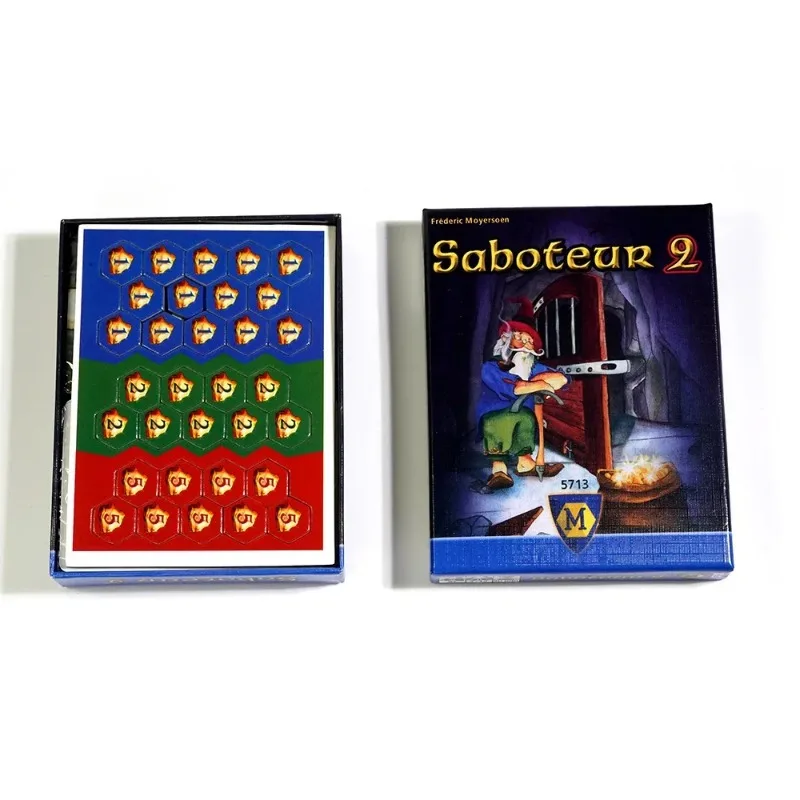 English Saboteur Board Game Cards Table Games Funny Board Card Games for Families Party Dwarf Gold Mine Digging Miner Board Game