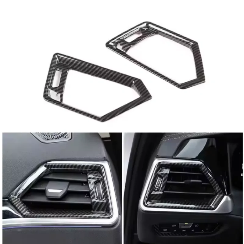 

For BMW 3 Series G20 G28 2019 -2021 ABS Carbon Fiber Texture Car Styling Interior Side Air Conditioning Vent Outlet Cover Trim