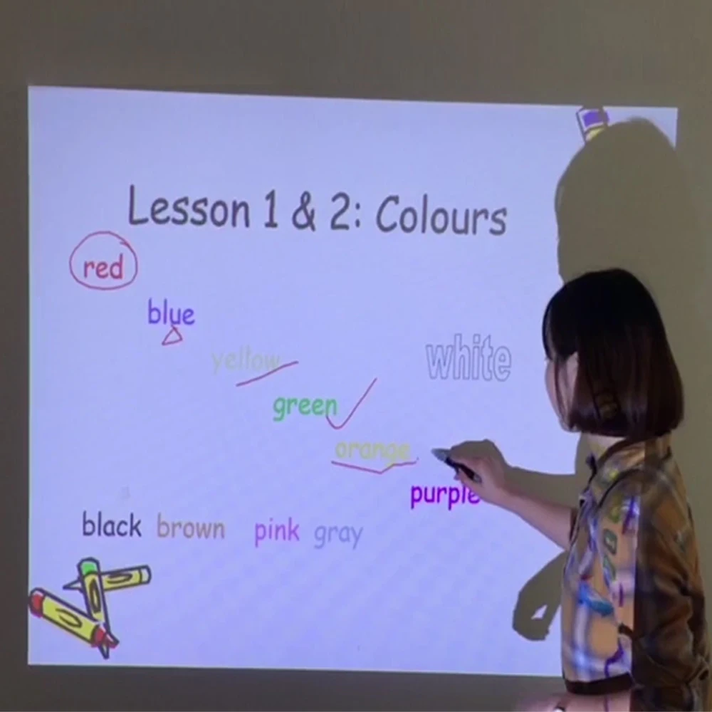 Interactive Electronic Whiteboard with IR Pen Touch Screen High-Precision 100 Points for Any Projector