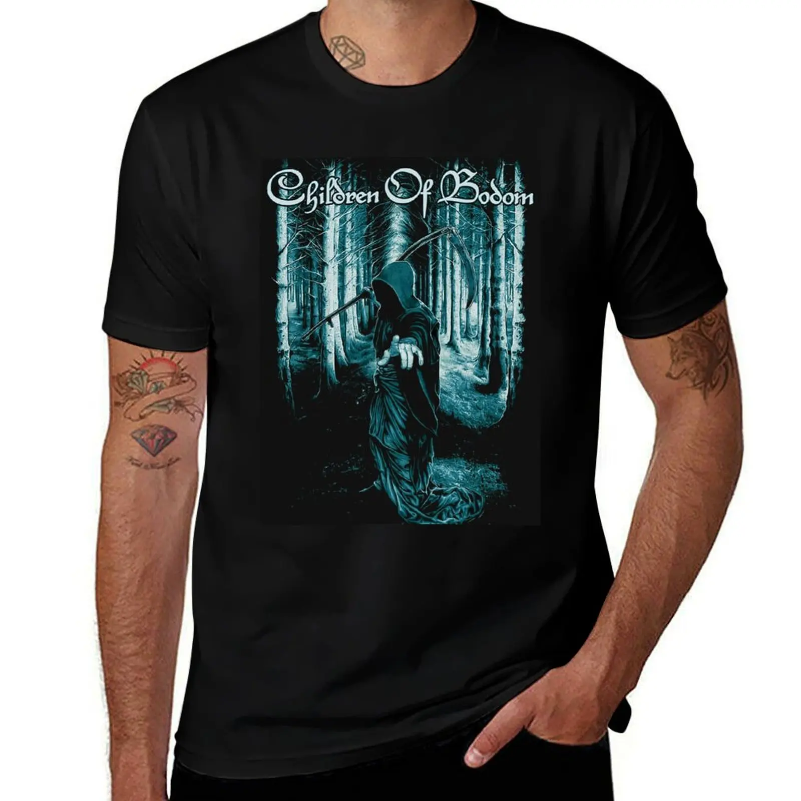 children of bodom best cover logo T-Shirt Fashion Letter Print T-Shirt