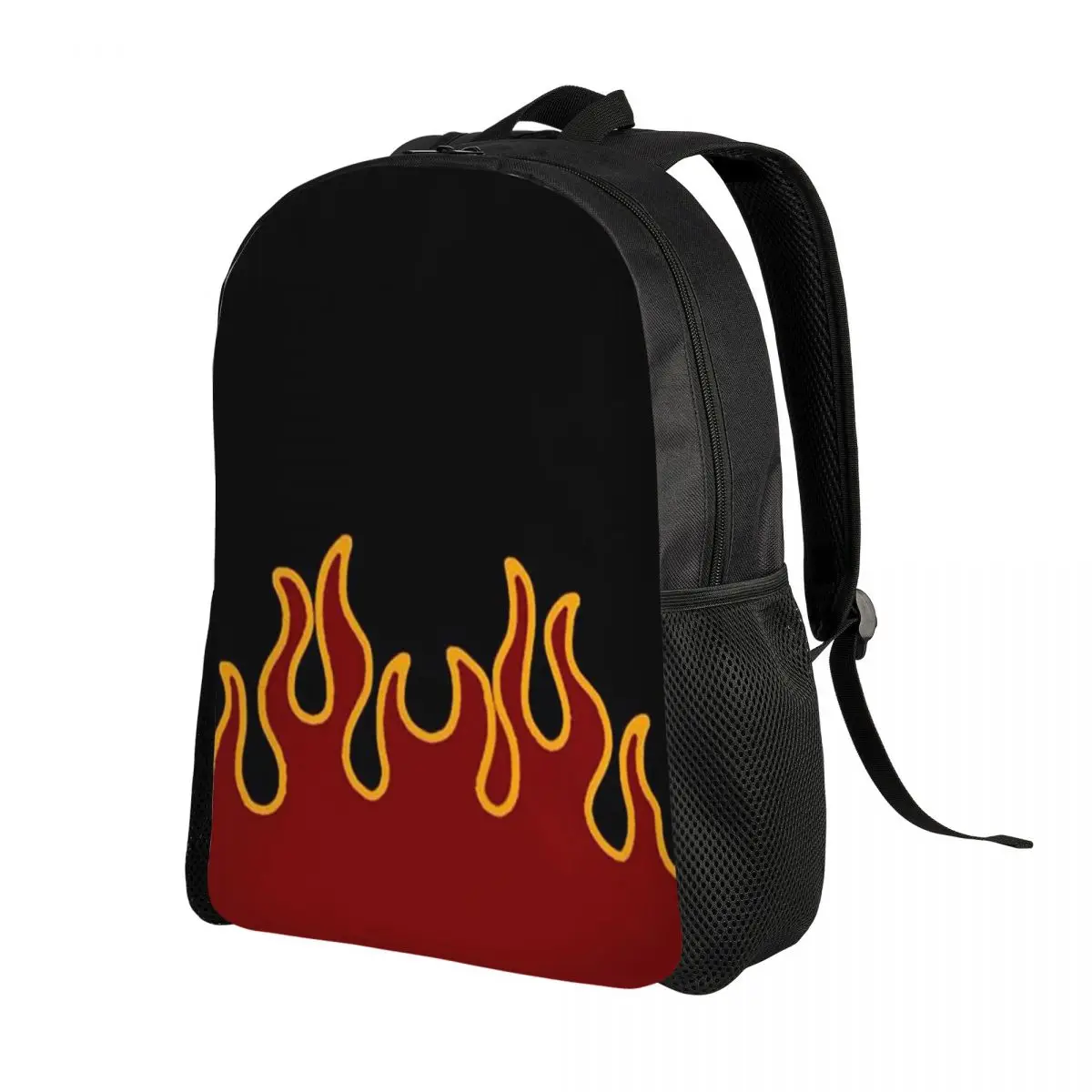 Big Fire Flames Burning Flame Backpack Daypack Large Capacity Kids BookBag School Bag Shoulder Bags for Men Women