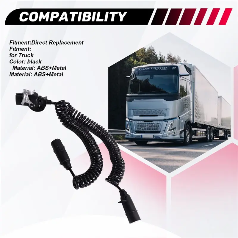 Trailer Cable Extension, Power Cord 15-Core To 7-Core For Volvo Scania Benz Connections