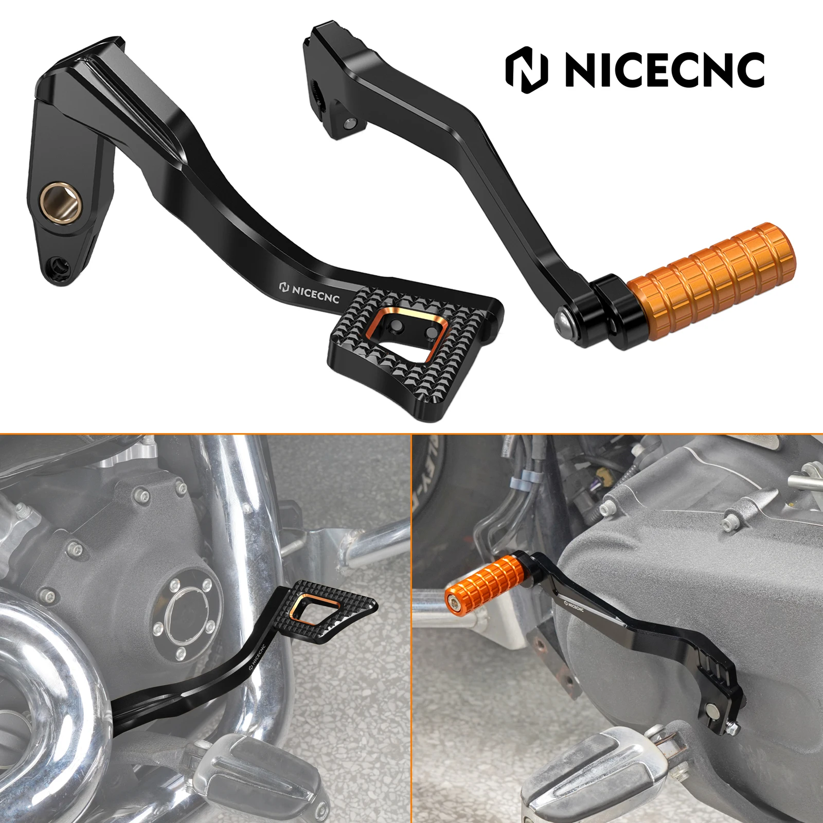 

Педаль тормоза/рукоятка переключения передач NICECNC для мотоциклов Harley Dyna Fat Bob FXDF 2008-2017, Wide Glide FXDWG 2010-2017