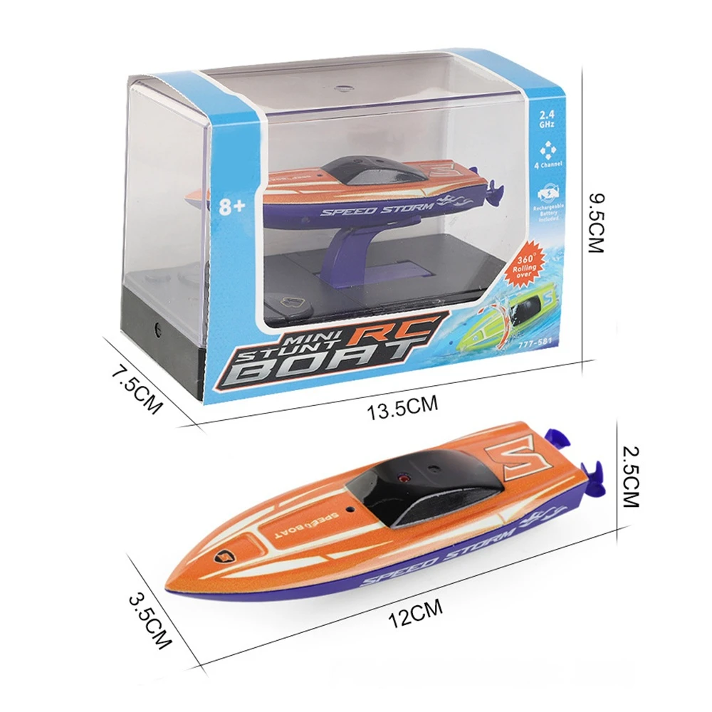 Giocattoli per bambini 2.4G telecomando motoscafo da corsa acrobazie d'acqua rotolante modello di barca elettrica regalo giocattolo interattivo competitivo