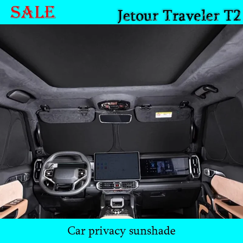 Fit for JETOUR Traveler T2 2023-2024 Car Privacy Sunshade Front Curtain Insulation Glass Sunscreen Car interior sunshades piece