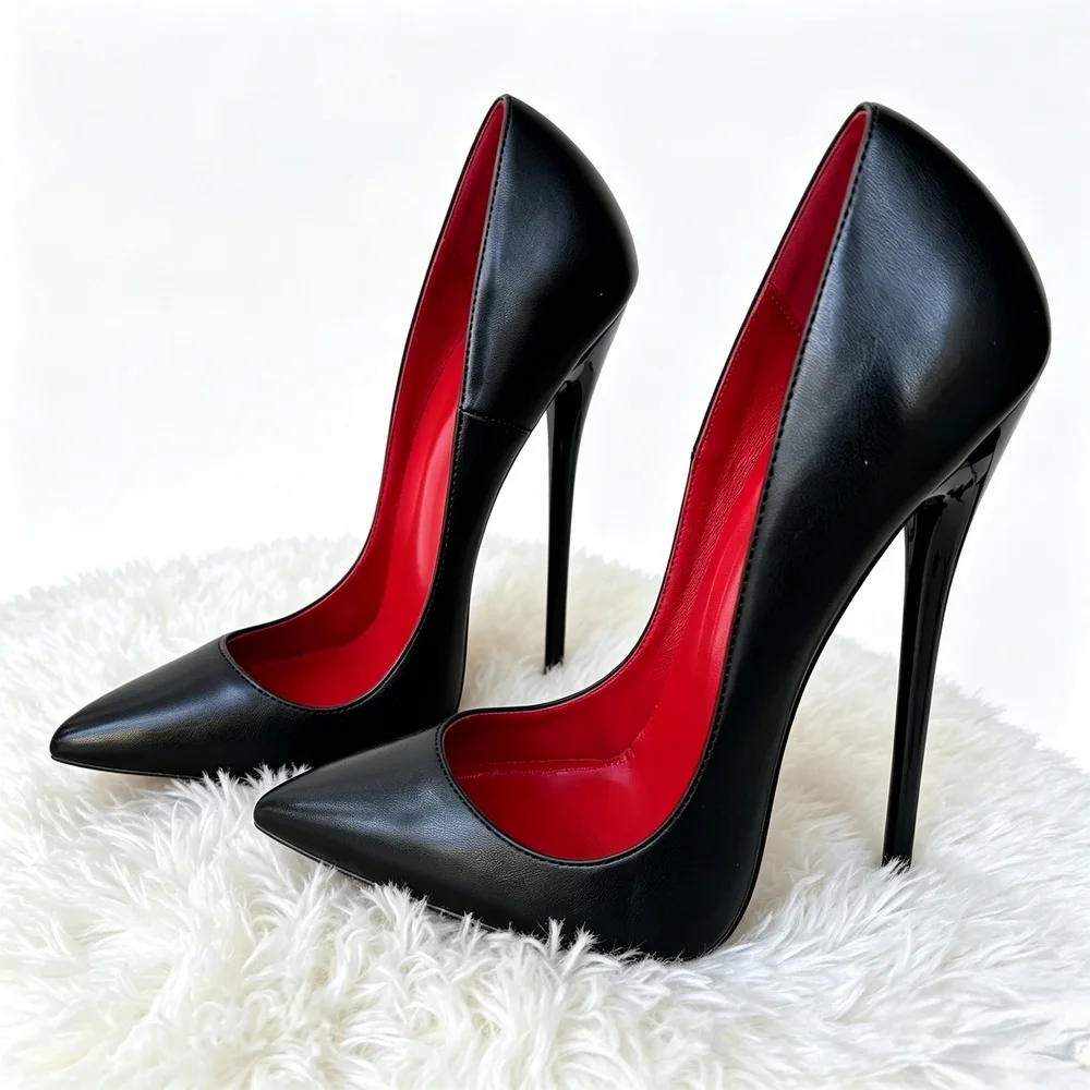 matte-leather-16cm-high-heelswomen-pumpshandmade-sexy-shallow-party-shoesslip-onpointy-toered-liningblackcustom-colors