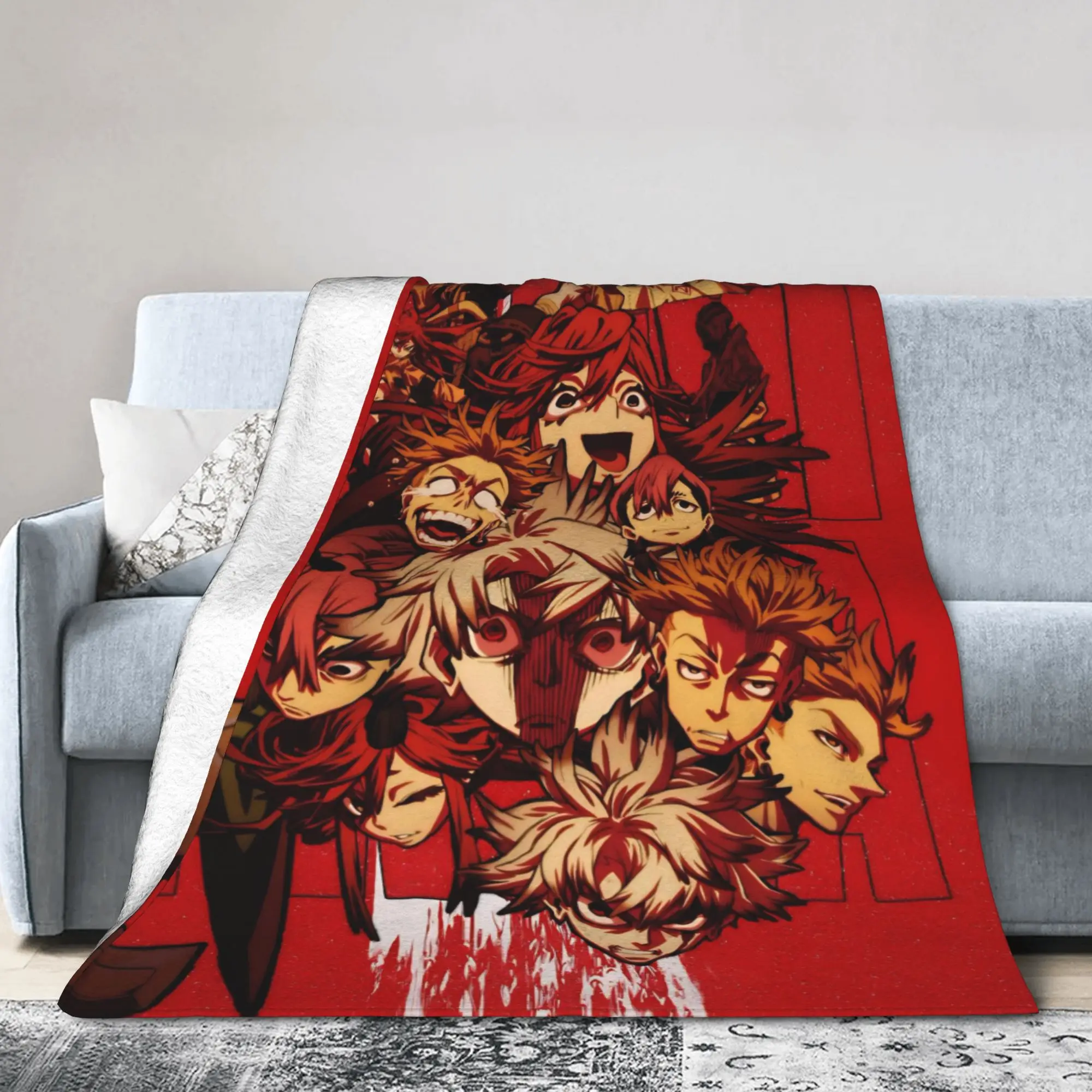 Gachiakuta Rudo Surebrec Blanket Velvet Animation Nerull Abyss Super Soft Throw Blanket for Airplane Travel Quilt Multifunction
