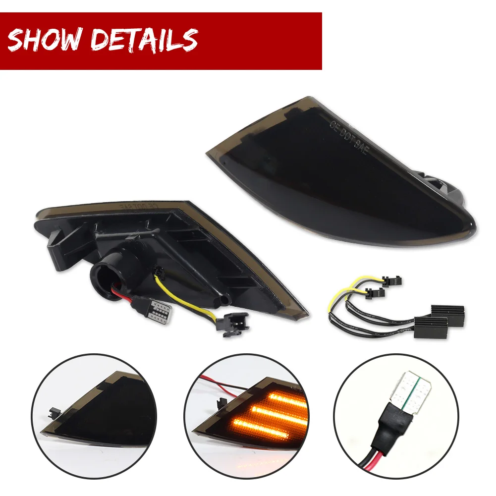 2 clignotants latéraux de pare-chocs avant LED, pour Mercedes Benz classe R W251 R320 R350 R500 R63 AMG 2006 – 2010