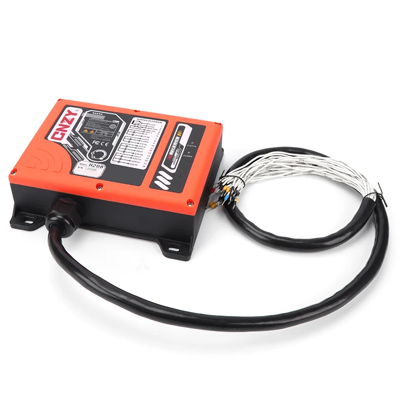 6 ปุ่มความเร็วคู่อุตสาหกรรมไร้สายวิทยุเครนรีโมทคอนโทรลสวิทช์รอกเหนือศีรษะ Bridge Crane Lift ต่อ H206 12-24V