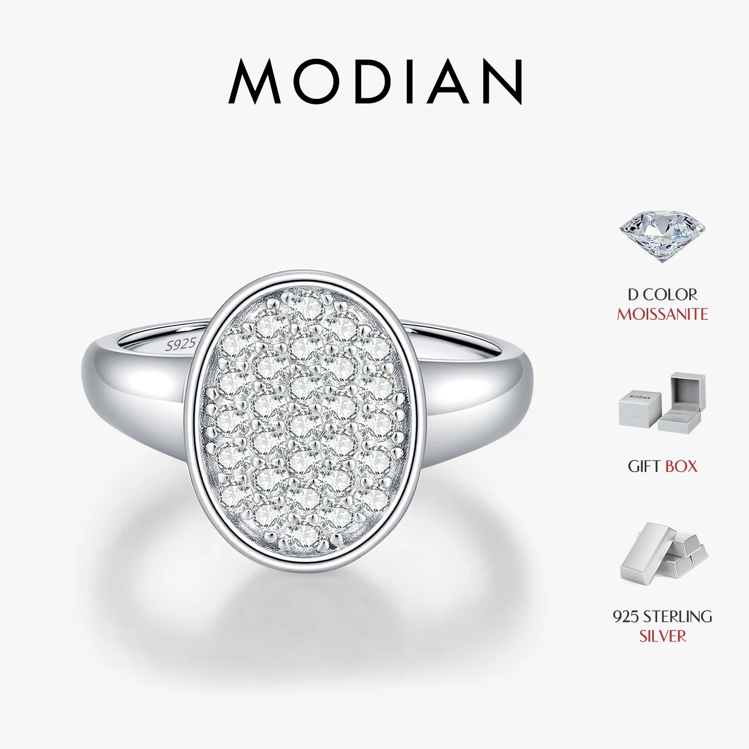 

Свадебные кольца MODIAN Moissanite из стерлингового серебра 925 пробы, роскошные блестящие кольца на палец для женщин, изысканные ювелирные аксессуары