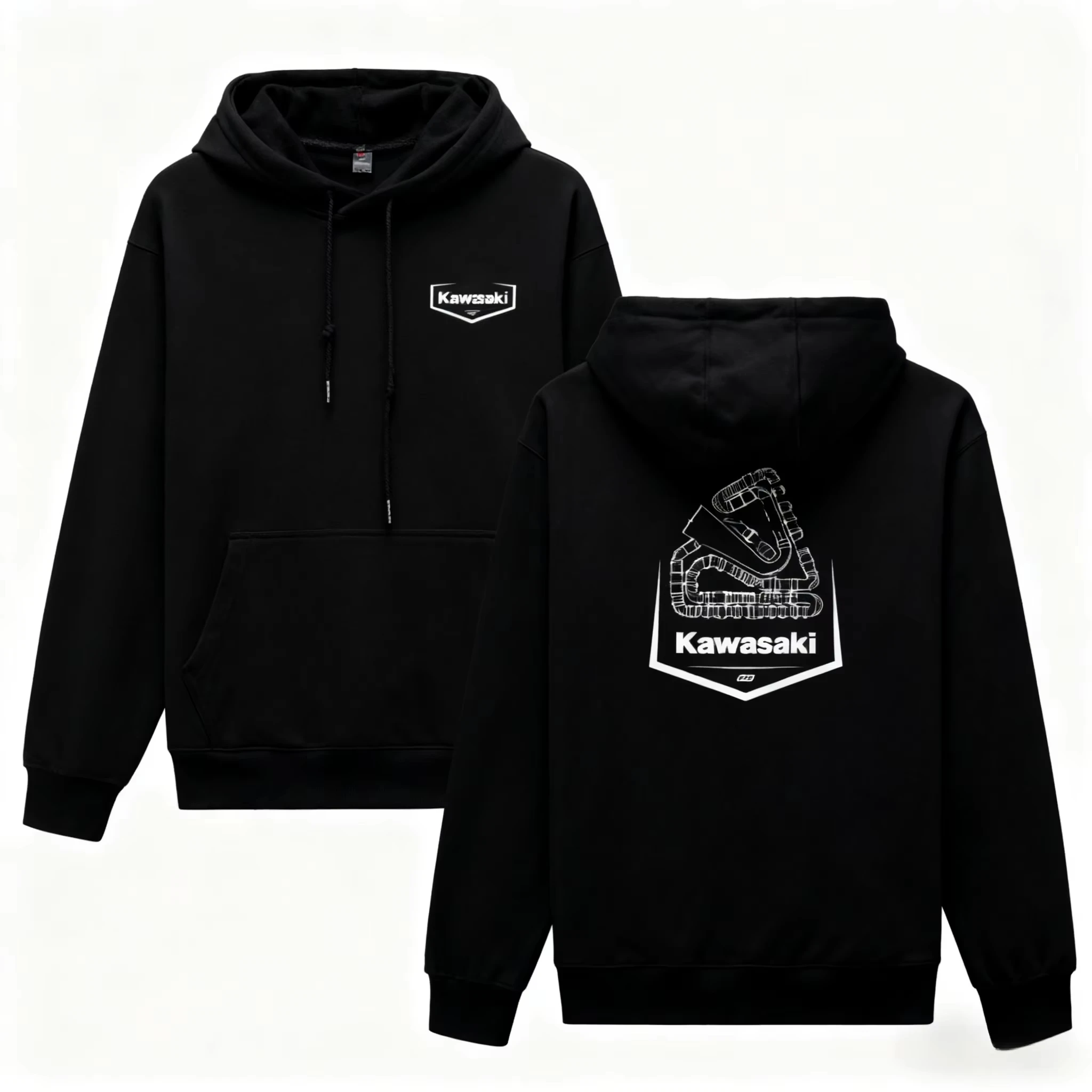 

New trendy Kawasaki printed hooded sweatshirts for men and women in the 2025 autumn/winter collection 02