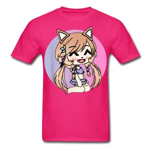 Cute Chibi style shirt Kawaii Anime Kitty Girl Chan with Cat Ears T-Shirt  High Quality 100%Cotton Short Sleeve