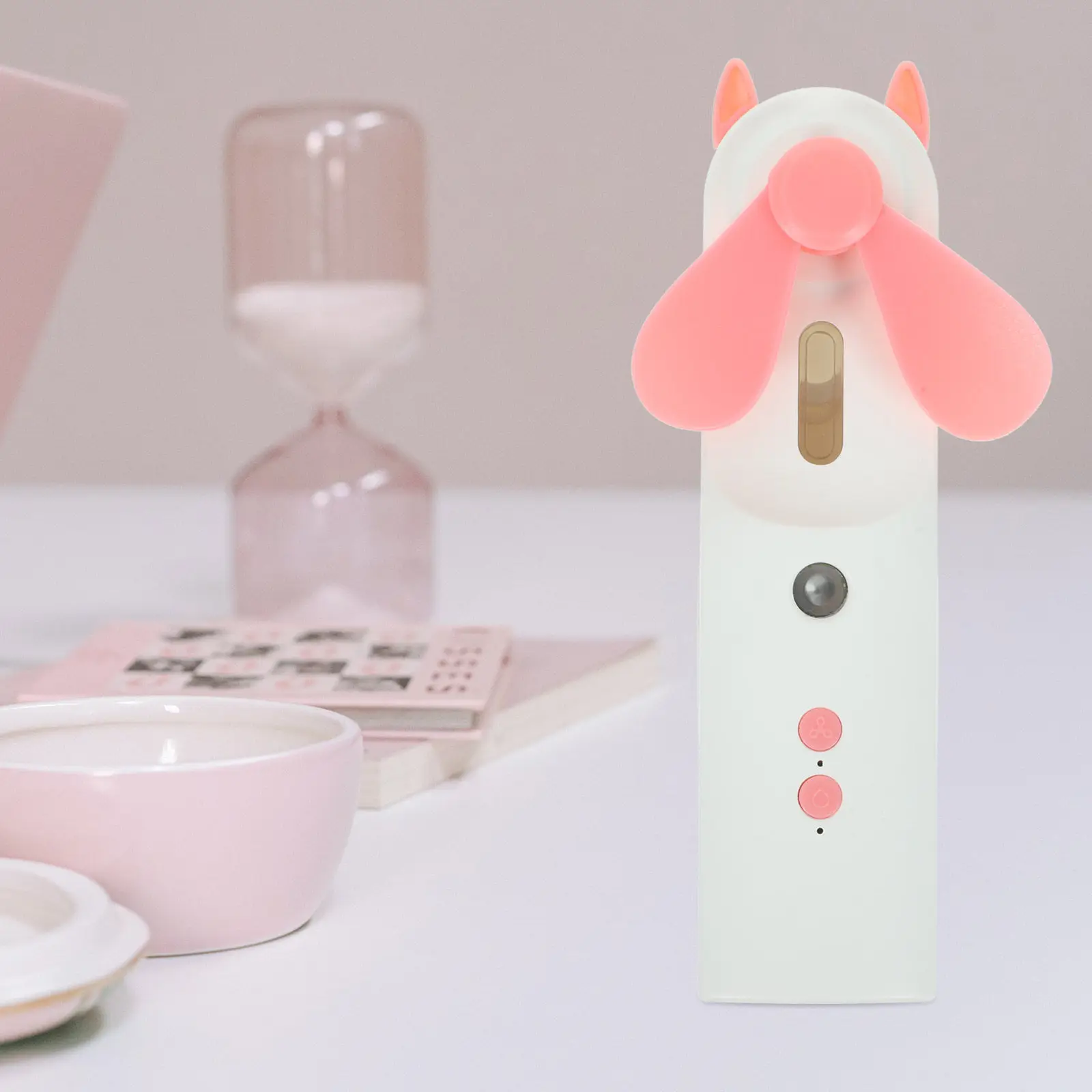 Lightweight Mini USB Fan with Water Mist Spray Portable Personal Cooler for Outdoor Sports Travel Summer Compact