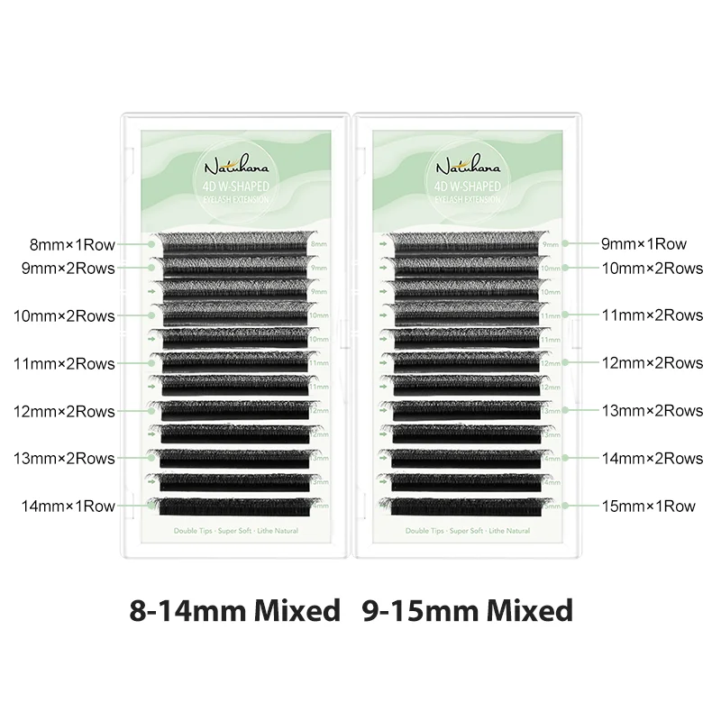 3D 4D 5D 6D W Shaped Clover Eyelash Extensions NATUHANA Premade Russian Volume Fan Soft Natural Mink False Lashes Makeup Tools