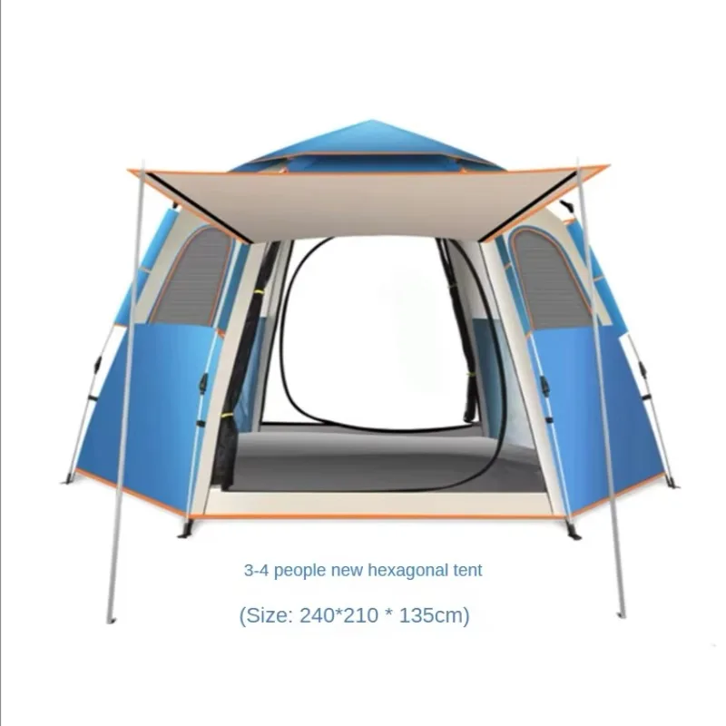 

2024 New DesignPortable Lightweight Large Tente-Camping Picnic 3-4 People Tent Waterproof Automatic Family Tents Camping Outdoor