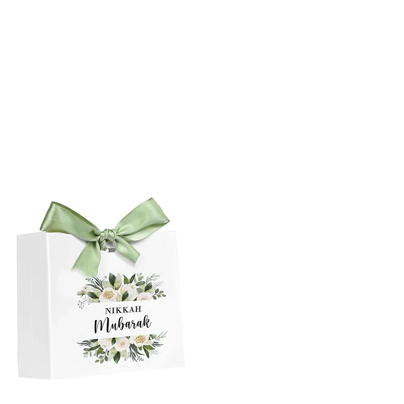 5pcs Nikkah Mubarak chocolate candy gift boxes Islamic Muslim Wedding Shaadi Celebration Decoration welcome thank you favor