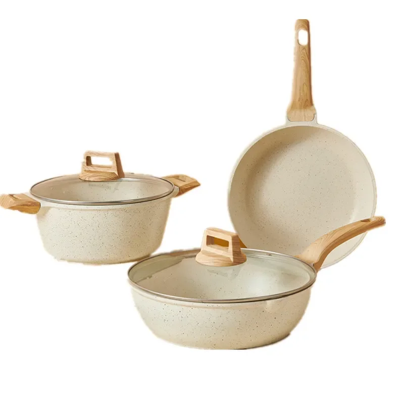 Household Wheat Rice Stone Pot Set, Four Piece Set