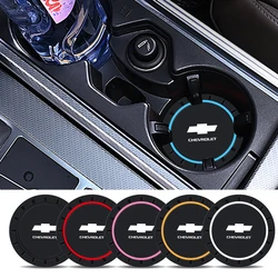 2pcs Car Silicone Coaster Non-Slip Mat Water Cup Pad For Chevrolet Cruze Spark Matiz Equinox Captiva Sail Tracker Lacetti Aveo