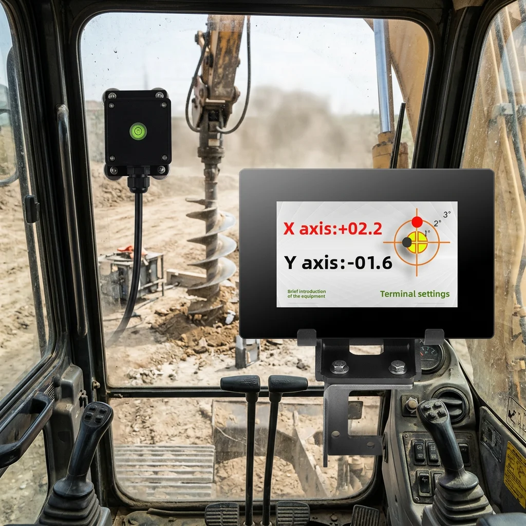 Excavator Modified Drill Vertical Detector, Drill Angle Indicator, Piling Drilling Verticality Measuring Instrument