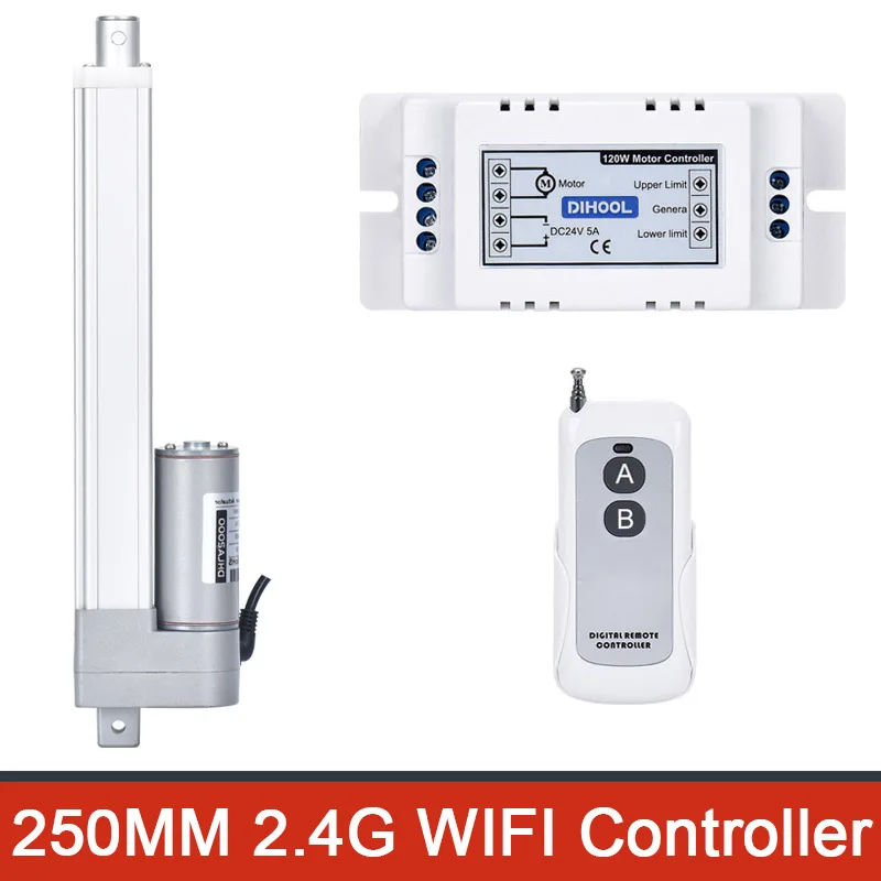 DHLA2000 250MM Stroke Reciprocating Linear Actuator Kit 220V Set With Wifi Controller Simultaneous Control