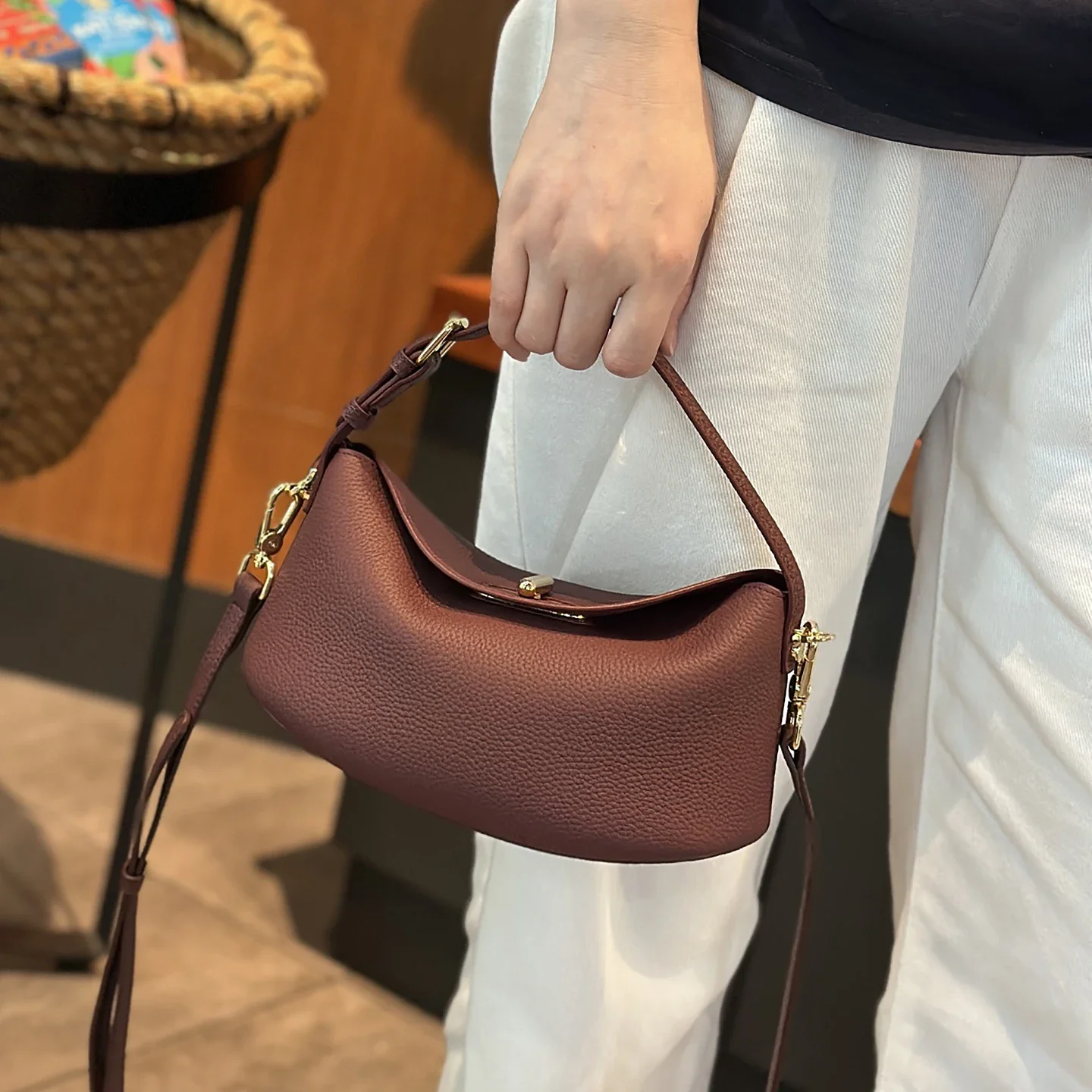 

Women Cow Leather Casual Crossbody Bags for Ladies Soft Cowhide Retro Fashion Handbags Female Designer Luxury Shoulder Bags Lady
