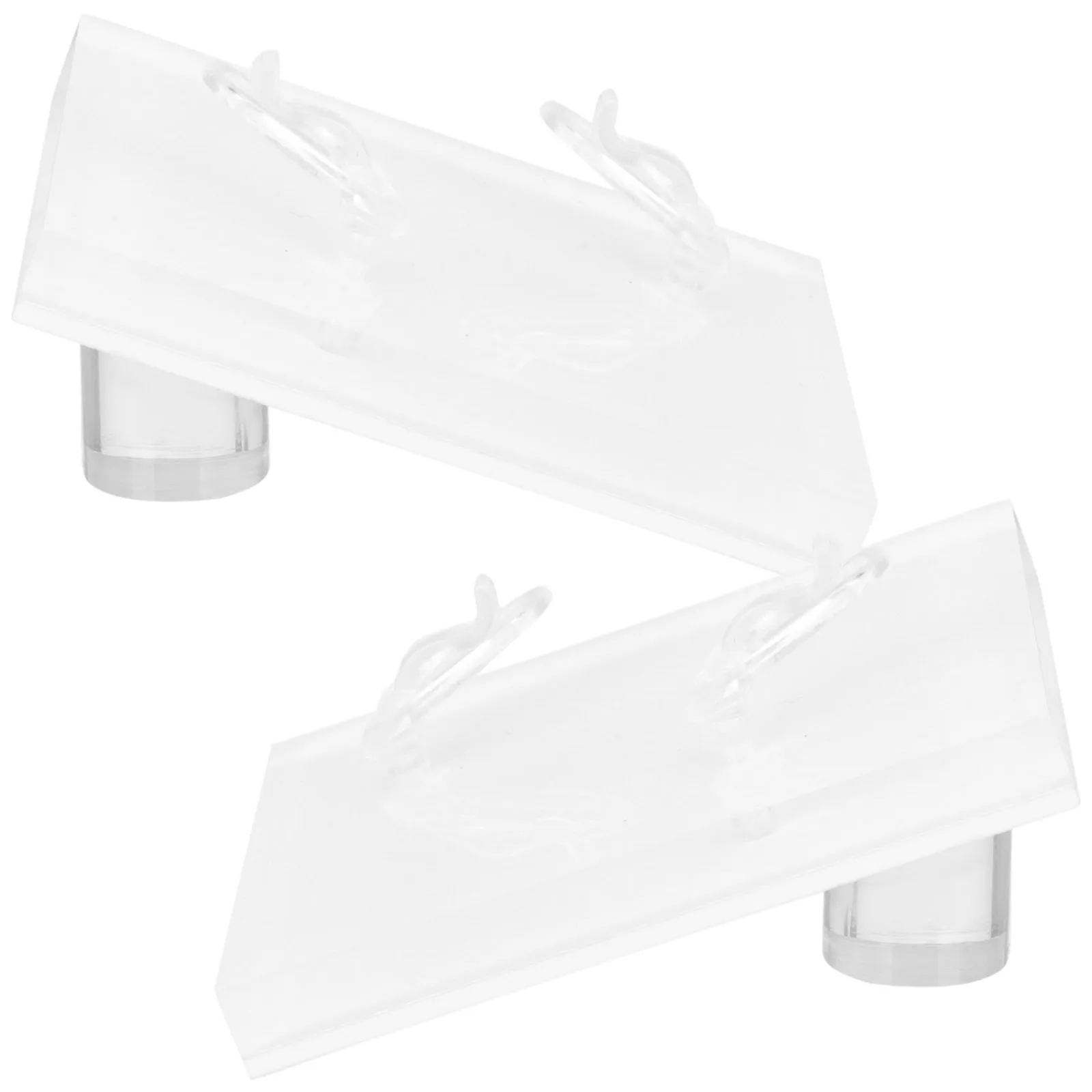 

2Pcs Acrylic Ring Display Stand Jewelry Organizer for Countertop Showcase Elegant Storage Ring Stand Jewelry Holder