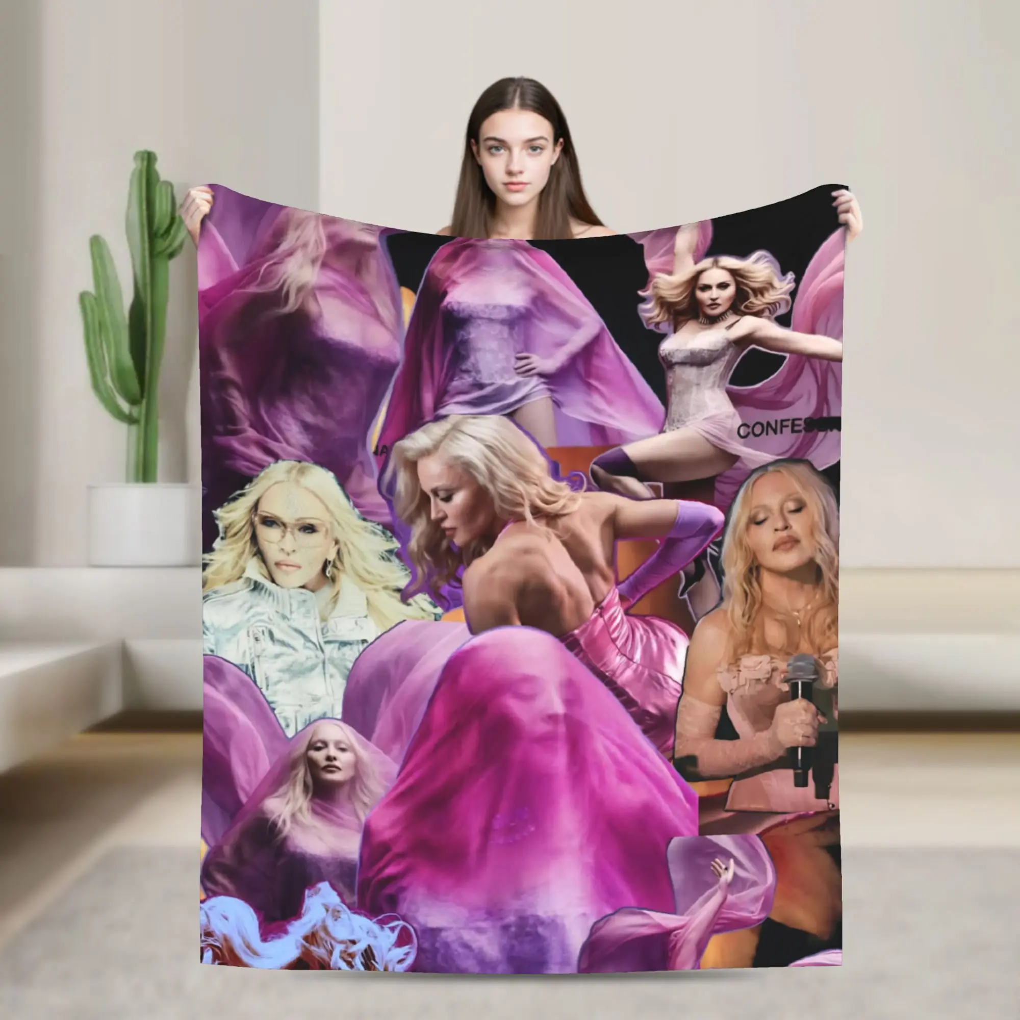 M-Madonnas Confessions II Print Blanket For Men Women Ultra Soft  Throw Blankets for Couch 50x60 Inches Multi-size