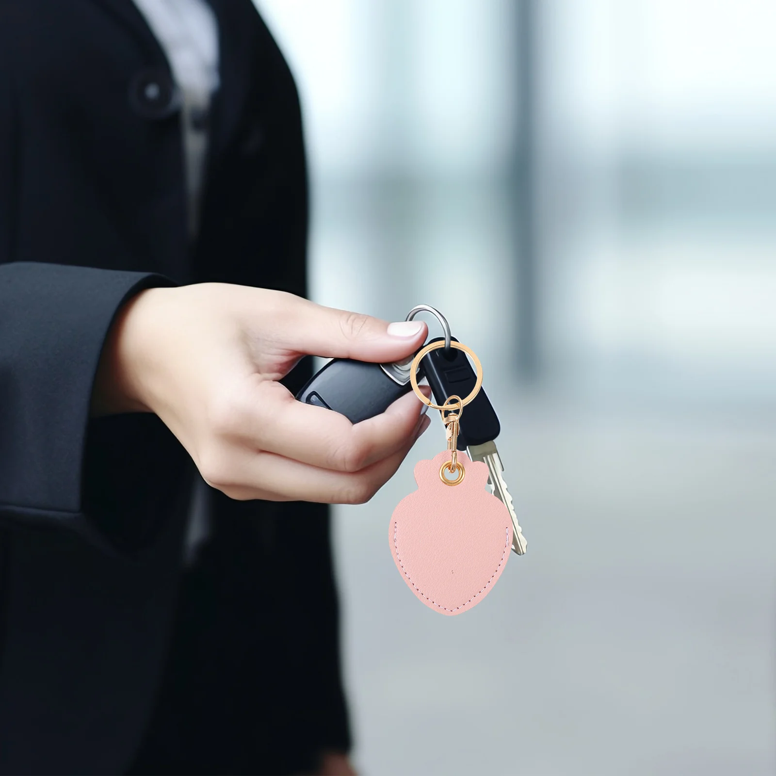 

2Pcs Rfid Tag Protective Cover PU Material Key Holder Secure Keychain Pendent for Induction Fob Storage Lightweight Rfid Fob