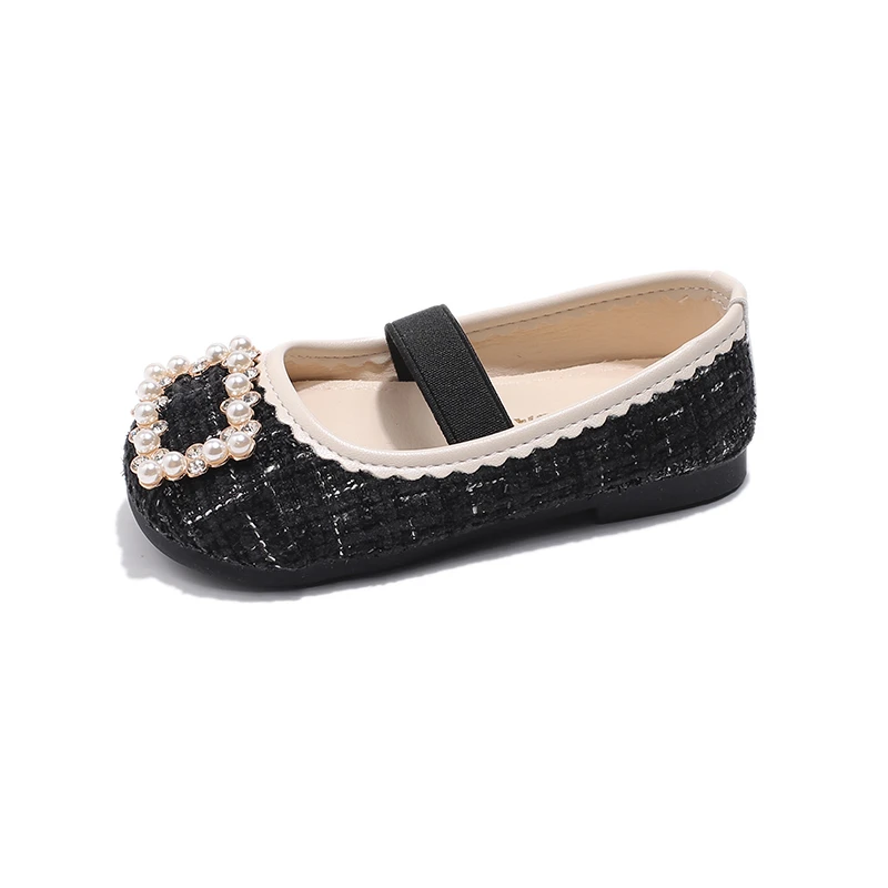 Unishuni ragazze scarpe eleganti principessa Bling Diamond Flats bambino Mary Jane scarpe per ragazza Kid scarpa Casual floreale con elastico