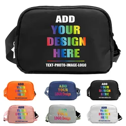 Custom Crossbody Bag Fanny Pack Bag Unisex Personalized Gifts Waist Bag with Name Text Logo Photo for Workout