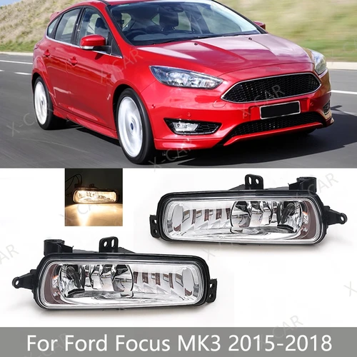 Lámpara de luz antiniebla de parachoques delantero para Ford Focus MK3, 2015, 2016, 2017, 2018