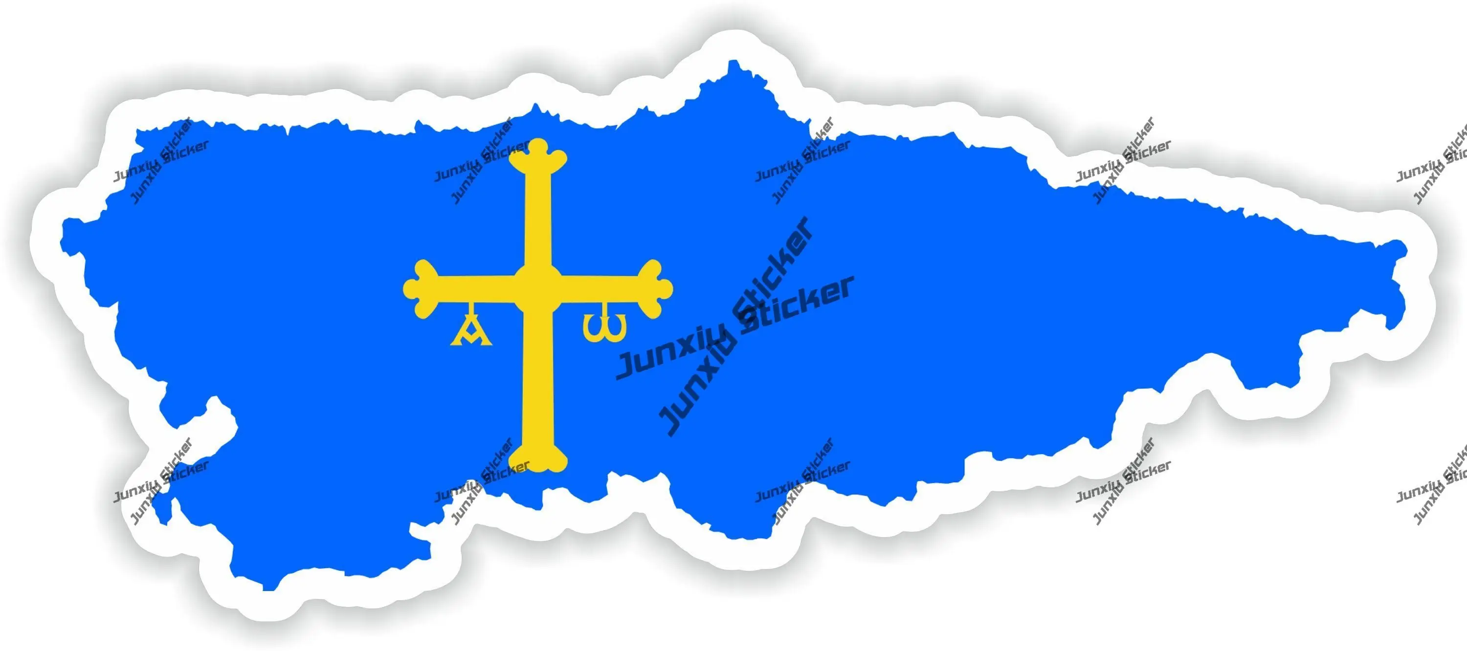 

Asturias Spain Outline Sticker Decal for Car SUV Laptop Book Anti Scratch Decoration Fridge Guitar Motorcycle Helmet Waterproof