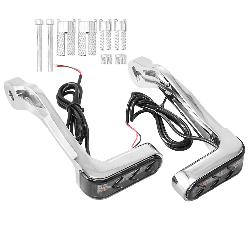 Motorcycle LED Handle Wind Shield Handguards Protector Covers LED Turn Signals Running Light Universal Motorbike Accessories