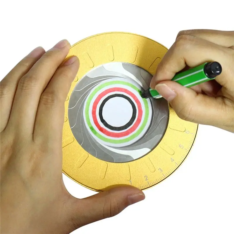 1 Piece Circle Drawing Tool Adjustable Measuring Drawing Tool Plotting Ruler Measuring Tools Metal-New