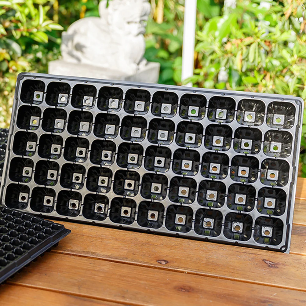 10 Pcs 50 Hole Seedling Tray Starter Hydroponics Indoor Flower Seeds Trays Plant Plants Pot