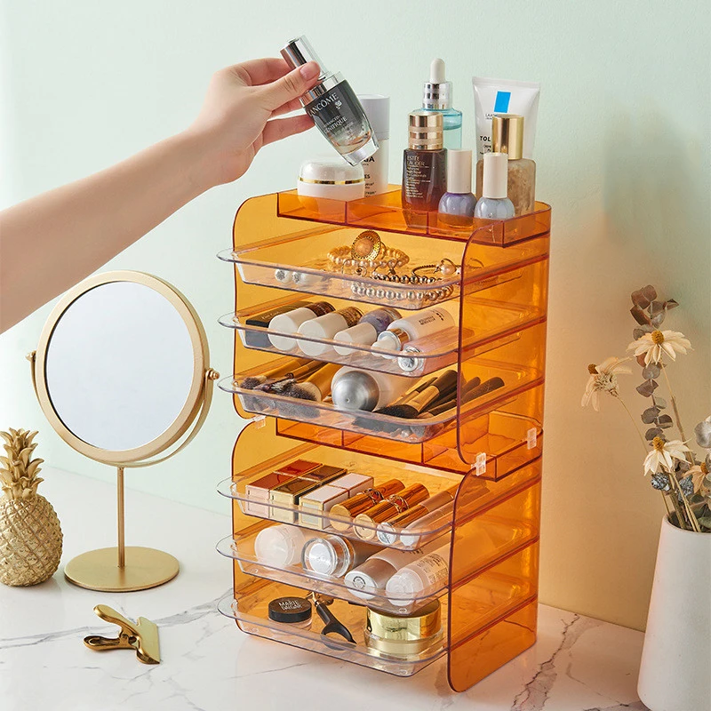 Household Cosmetics Storage Rack Kitchen Shelves Multi-Function Preparation Dish Storage Tray Pop Pot Side Dish Plate Organizer