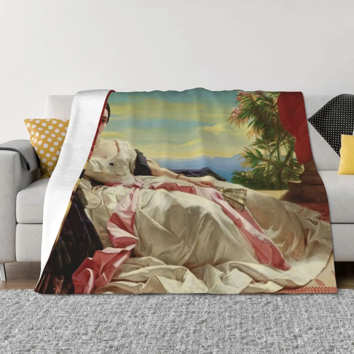 

Leonilla, Princess of Sayn-Wittgenstein-Sayn - Franz Xaver Winterhalter Throw Blanket for sofa Heavy Blankets