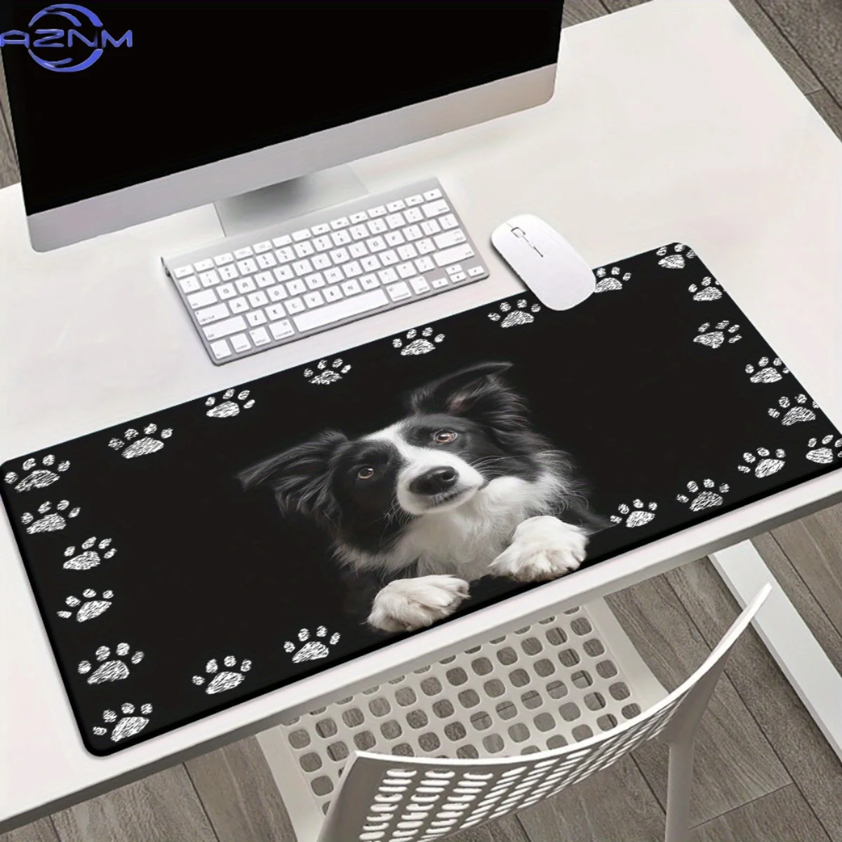1pc Design Featuring a Border Collie And Shetland Sheepdog (Sheltie) for a Gaming And Office Desk Mat - Equipped with a Non-Slip