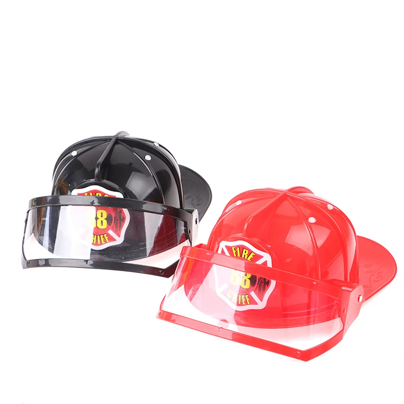 Kids Fireman Helmet Firefighter Hats Fancy Dress Accessories Kids Cosplay Party Role Play Toys 3 Colors